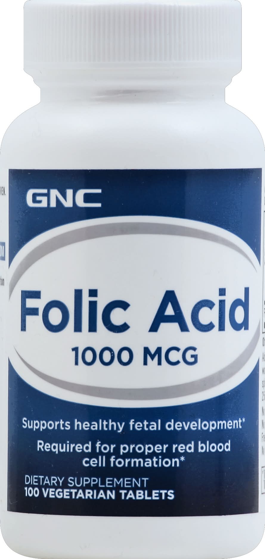 GNC Folic Acid 1000 Mcg Tablets (100 ct)