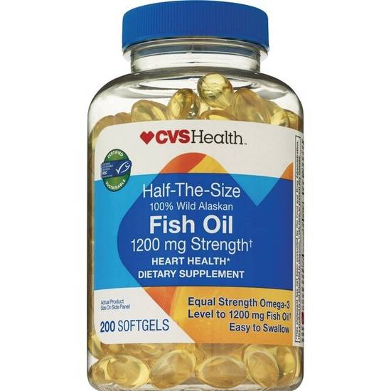 CVS Health 100% Wild Alaskan 1200 Mg Fish Oil Softgels