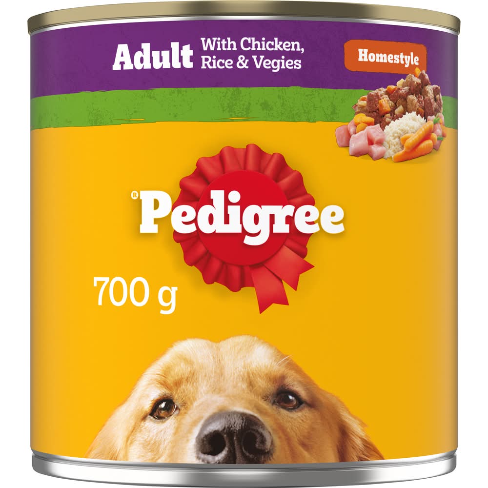 Pedigree Chicken Rice & Vegies Homestyle Wet Adult Dog Food (700g)