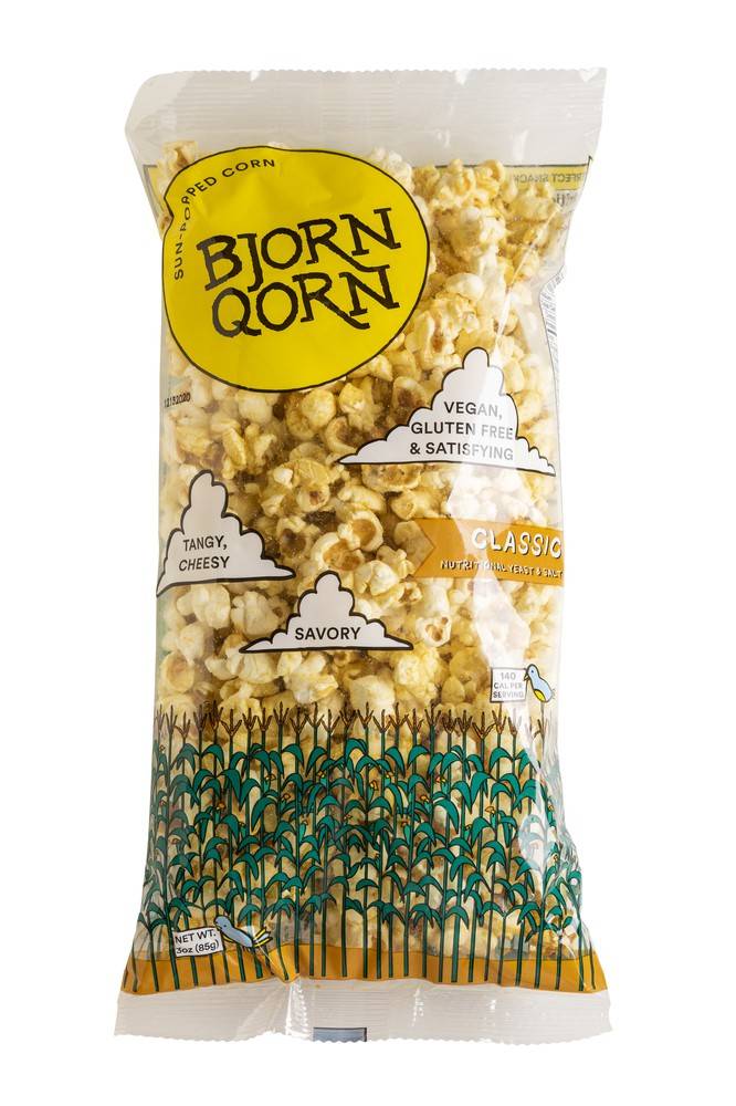 BjornQorn Classic Sun-Popped Corn (1 oz)