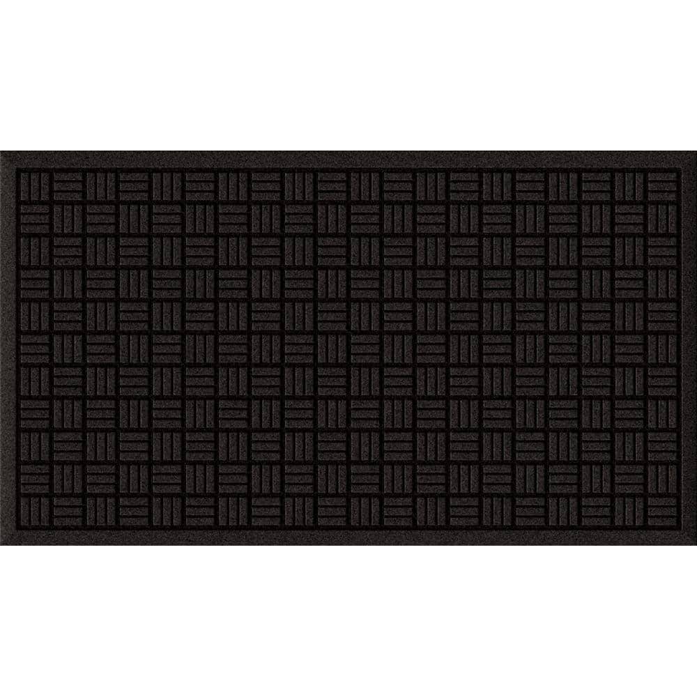 24 In. X 36 In. Black Recycled Rubber Commercial Door Mat