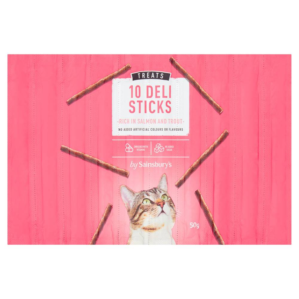 Sainsbury's Cat Treat Deli Cat Sticks Salmon & Trout x10