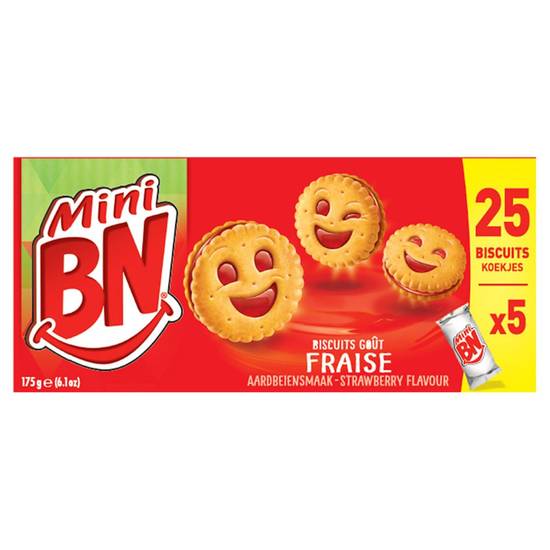 BN Mini Biscuits à la Pulpe de Fraise  5 x 35 g