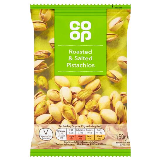 Co-op Roasted & Salted Pistachios (150g)