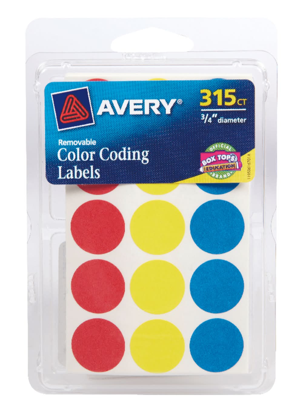 Avery 0.75 In. H X 3/4 In. W Round Assorted Color Coding Label 315 Pk