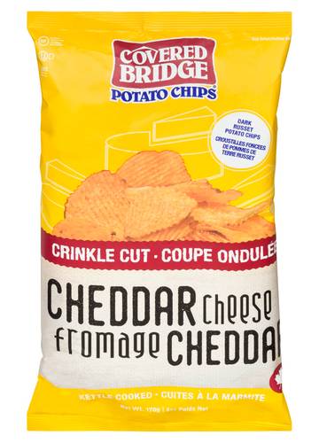 Covered Bridge Crinkle Cut Cheddar Cheese Potato Chips (170 g)