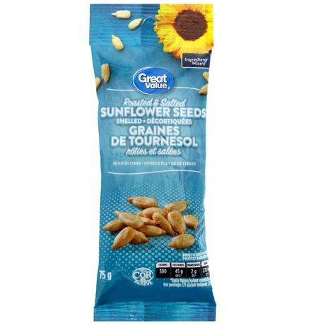Great Value Roasted and Salted Shelled Sunflower Seeds
