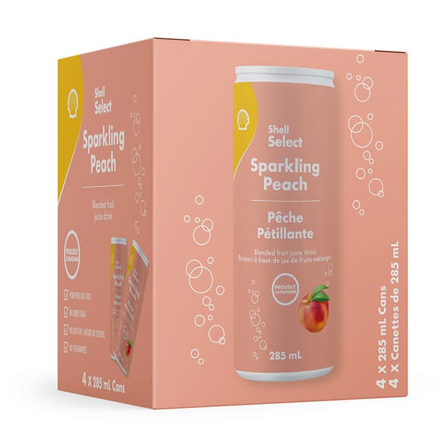 Shell Select Sparkling Peach 4-Pack Cans 285ml