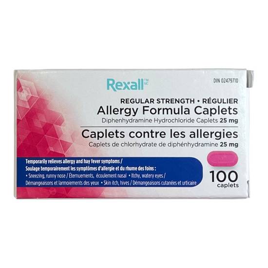 Rexall Allergy Formula 25mg Caplets (100 units)