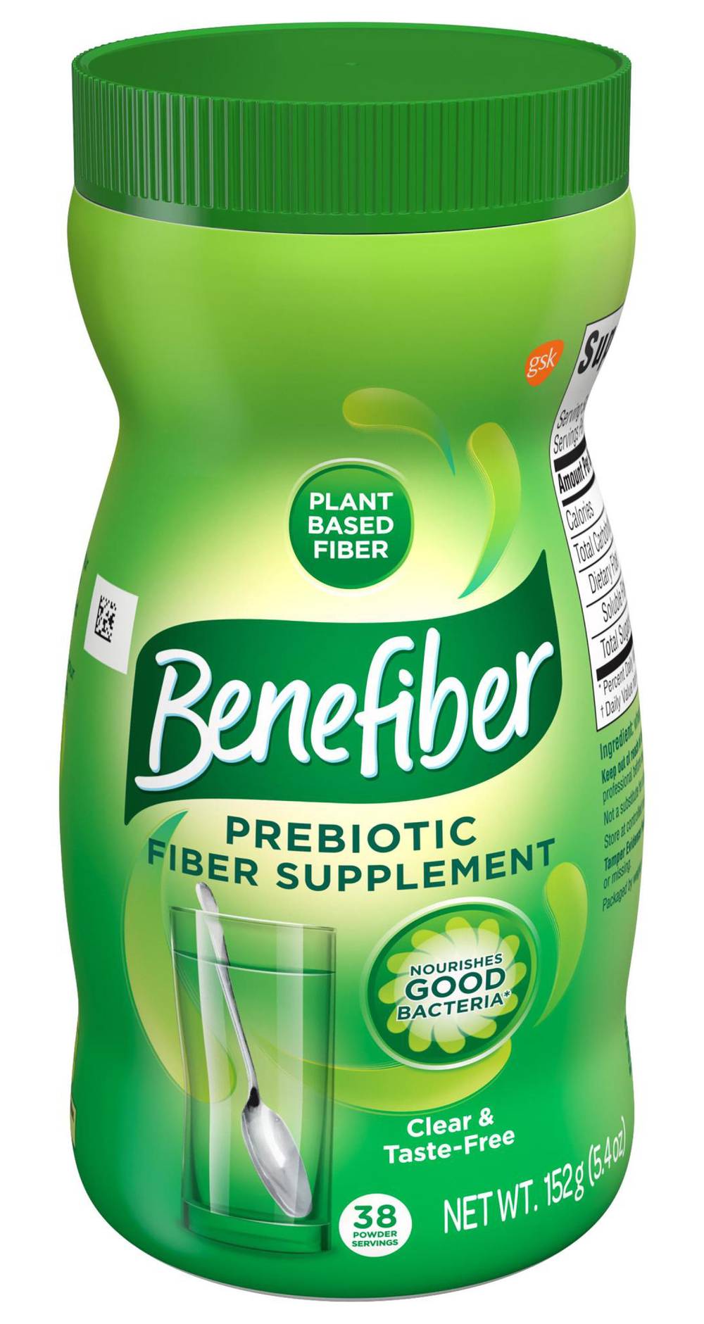 Benefiber Prebiotic Plant Based Fiber Supplement (5.4 oz)