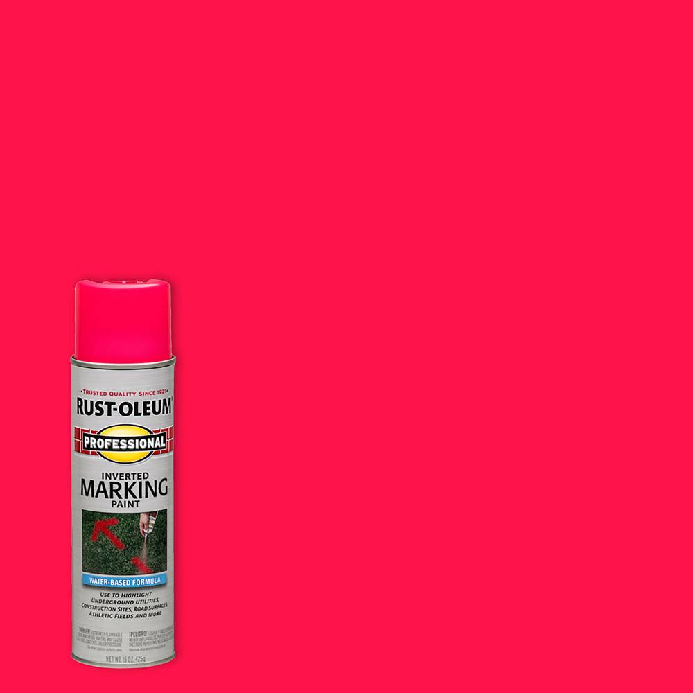 Rust-Oleum Professional Inverted Marking Paint Pink Fluorescent Water-based Marking Paint (Spray Can) | 390472