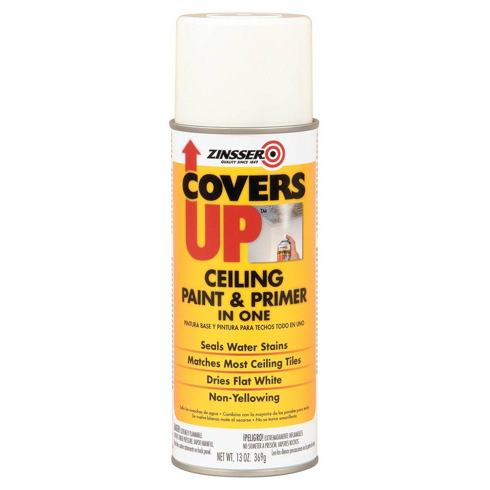 Zinnser Covers Up Ceiling Paint Spray, Large, White