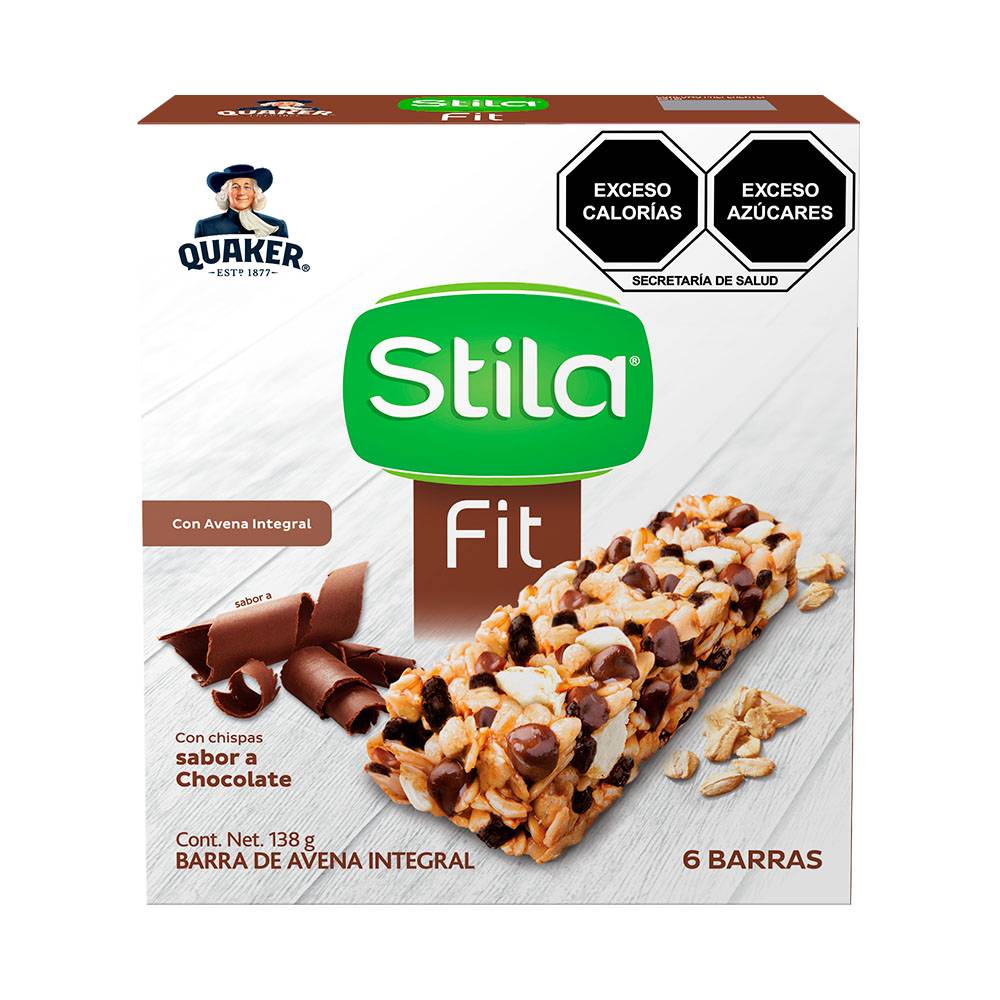 Quaker barra stila fit (6 un) (chocolate)