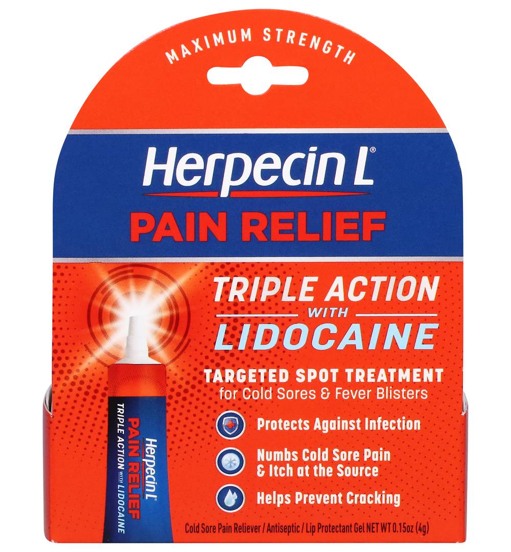 Herpecin-L Triple Action With Lidocaine Maximum Strength Pain Relief (0.2 oz)