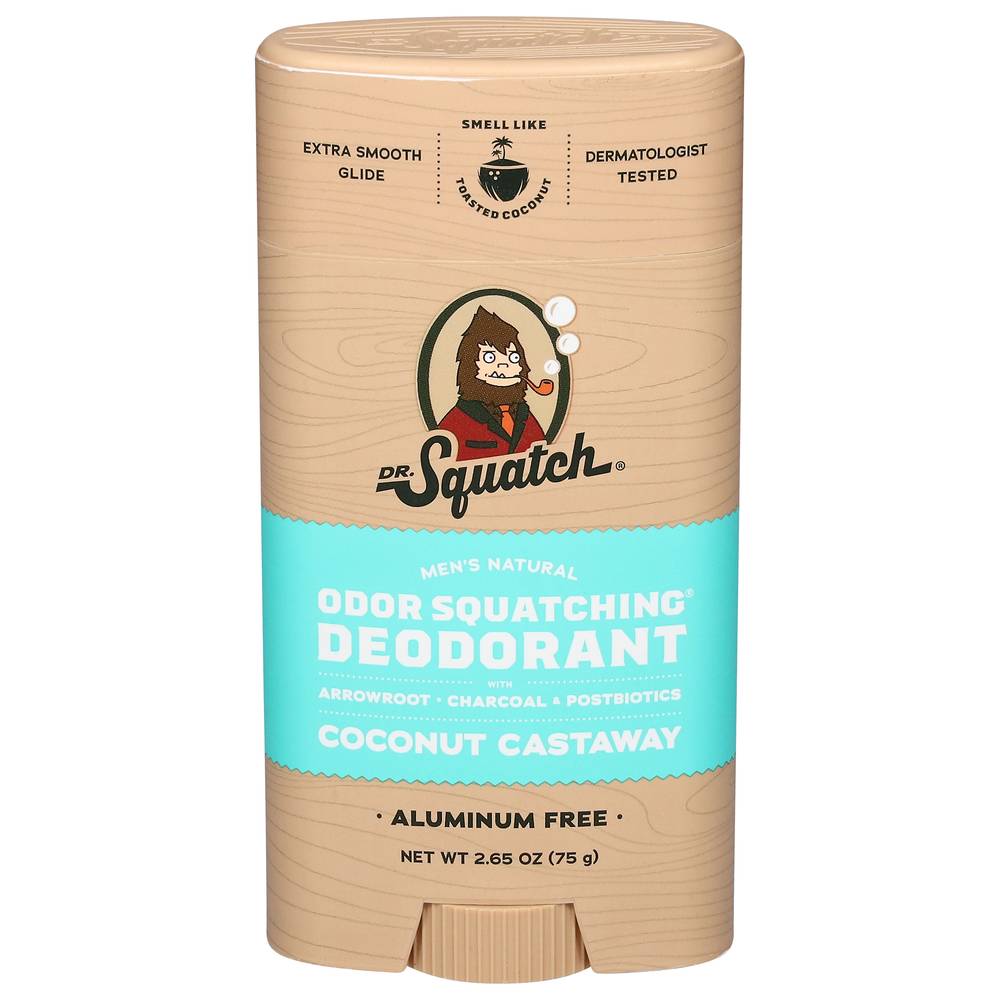 Dr. Squatch Odor Squatching Men's Natural Coconut Castaway Deodorant