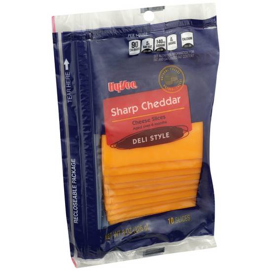 Hy-Vee Deli Style Sharp Cheddar Cheese Slices