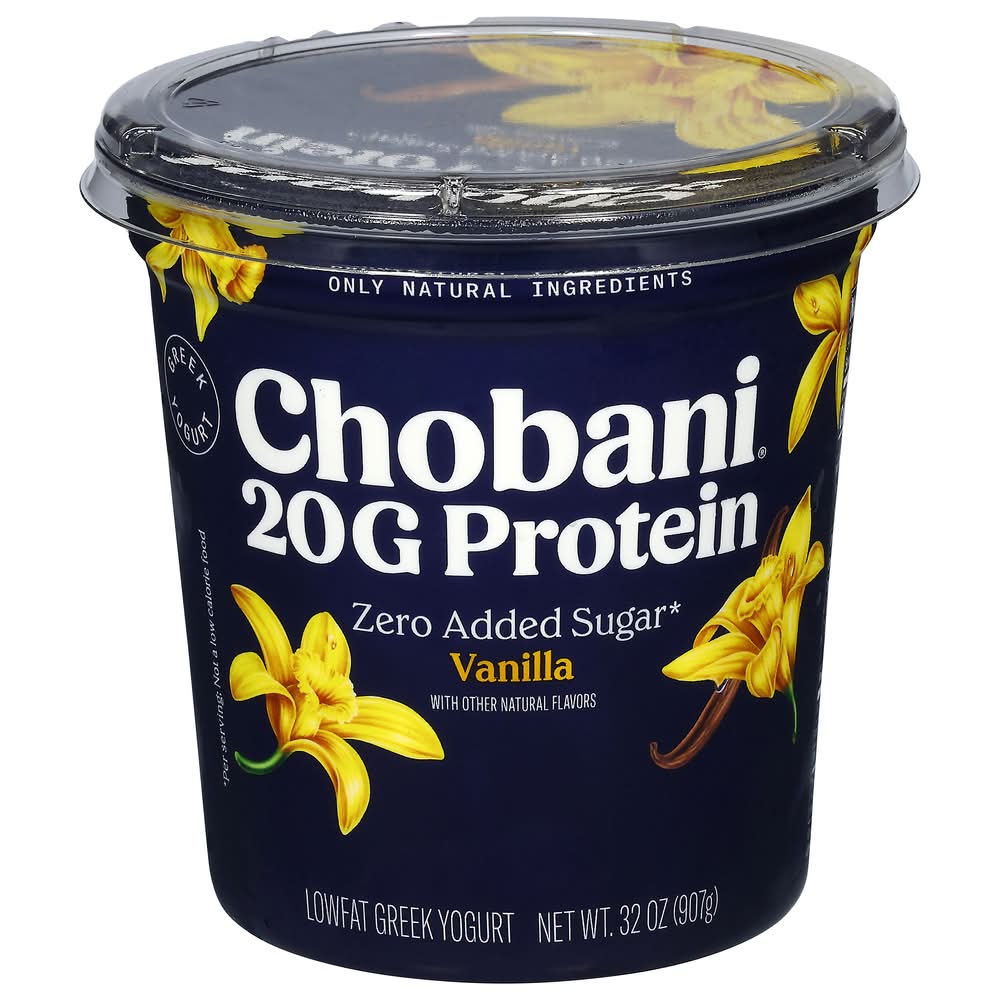 Chobani Protein Lowfat Greek Yogurt, Vanilla (32 oz)