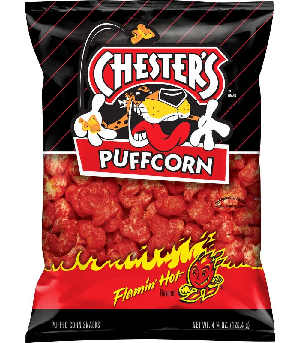 Chester's Puffcorn Snacks, Flamin' Hot (4.25 oz)