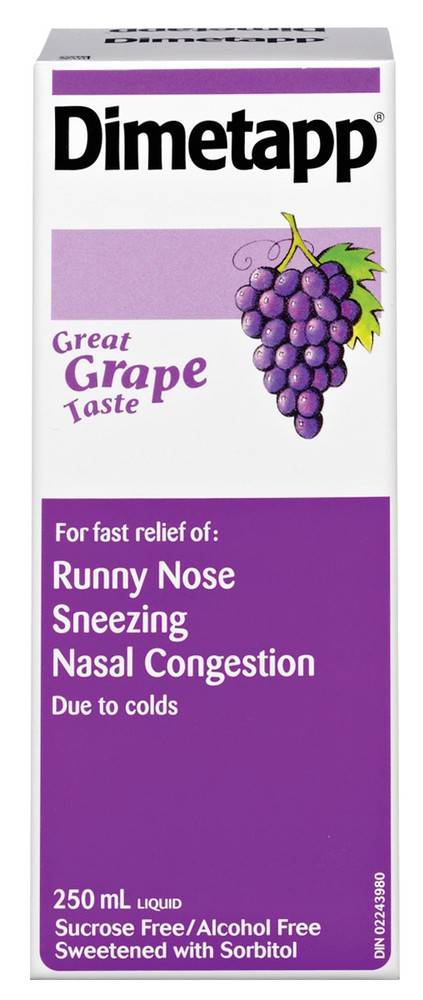 Dimetapp Cough & Cold Remedy Grape Flavour (250 g)