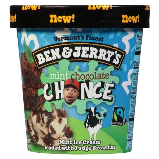Ben & Jerry's Mint Chocolate Chance The Rapper Ice Cream 16oz