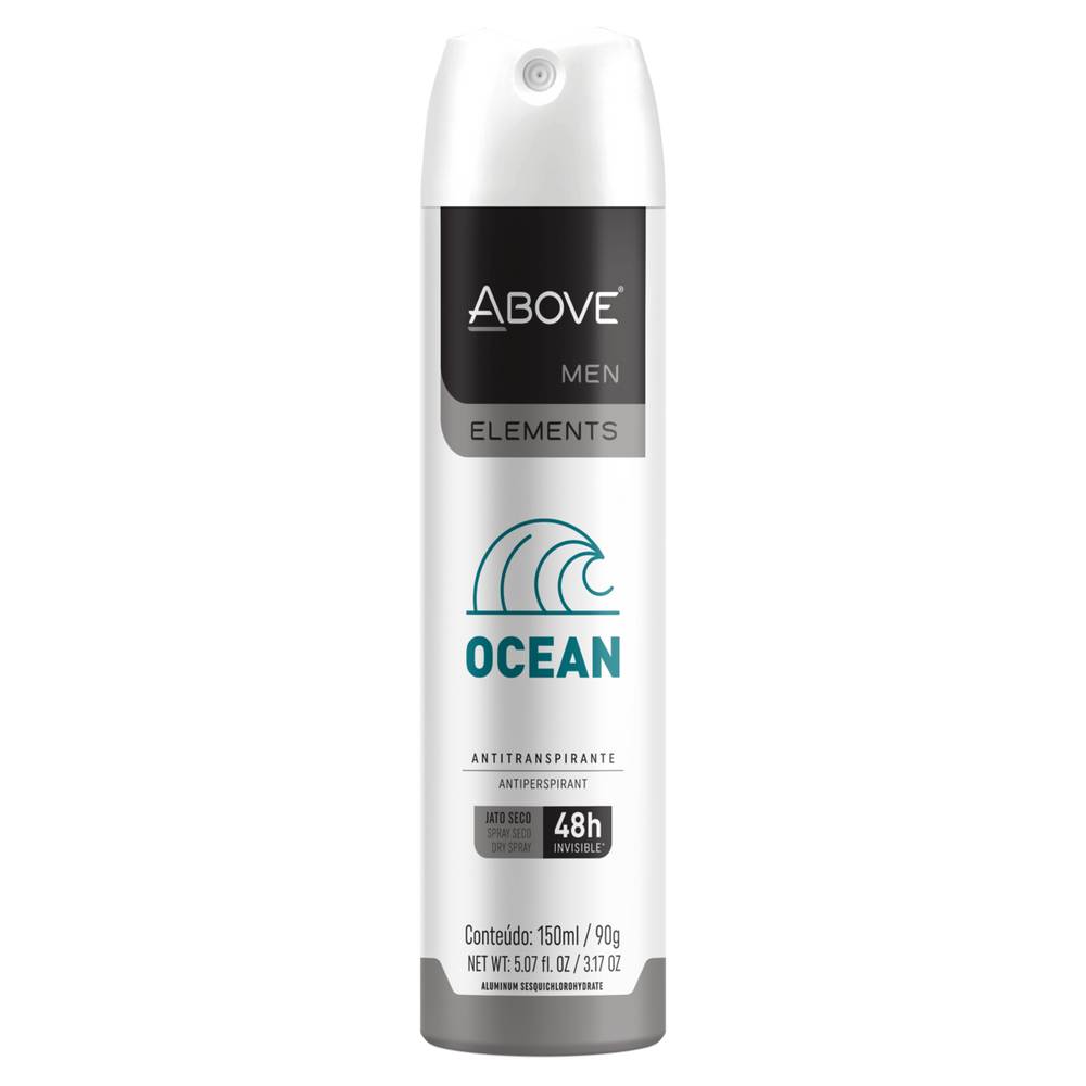 Above desodorante em aerossol men elements ocean (150 ml)