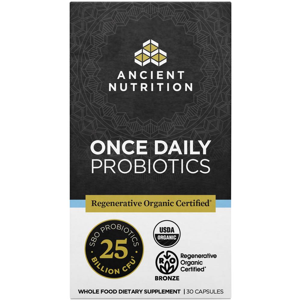 Once Daily Probiotics - Organic - 25 Billion Cfus (30 Capsules)