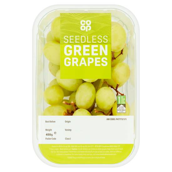 Co-Op Seedless Green Grapes 450g
