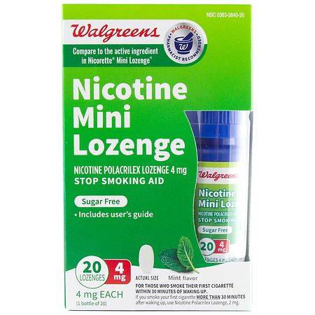 Walgreens 4 mg Mini Lozenge Mint - 20.0 ea