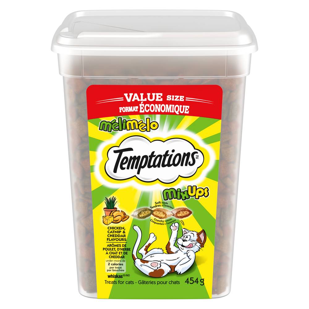 Whiskas Temptations Mix-Ups Catnip Tub (chicken, cheddar, catnip) (454 g)