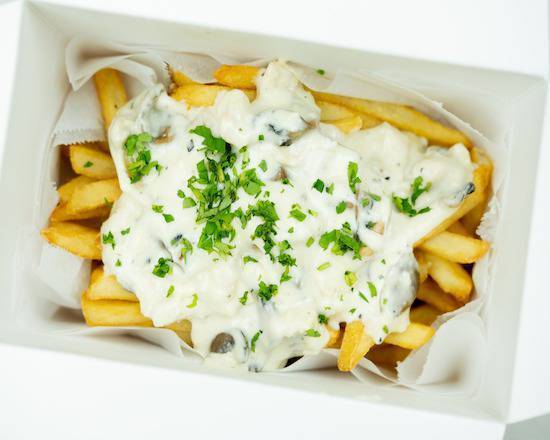 Chicken Mushroom Truffle Fries