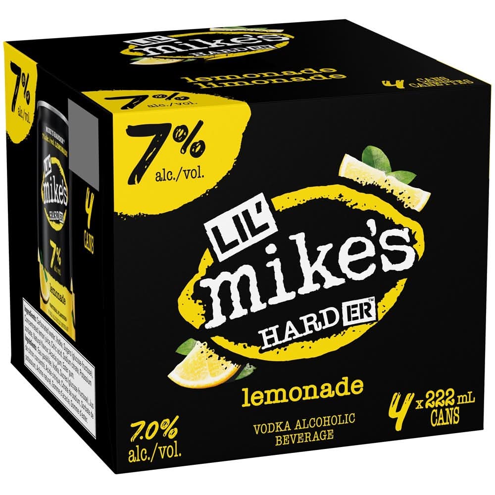 Mike's Harder Vodka, Lemonade (4 x 222 ml)