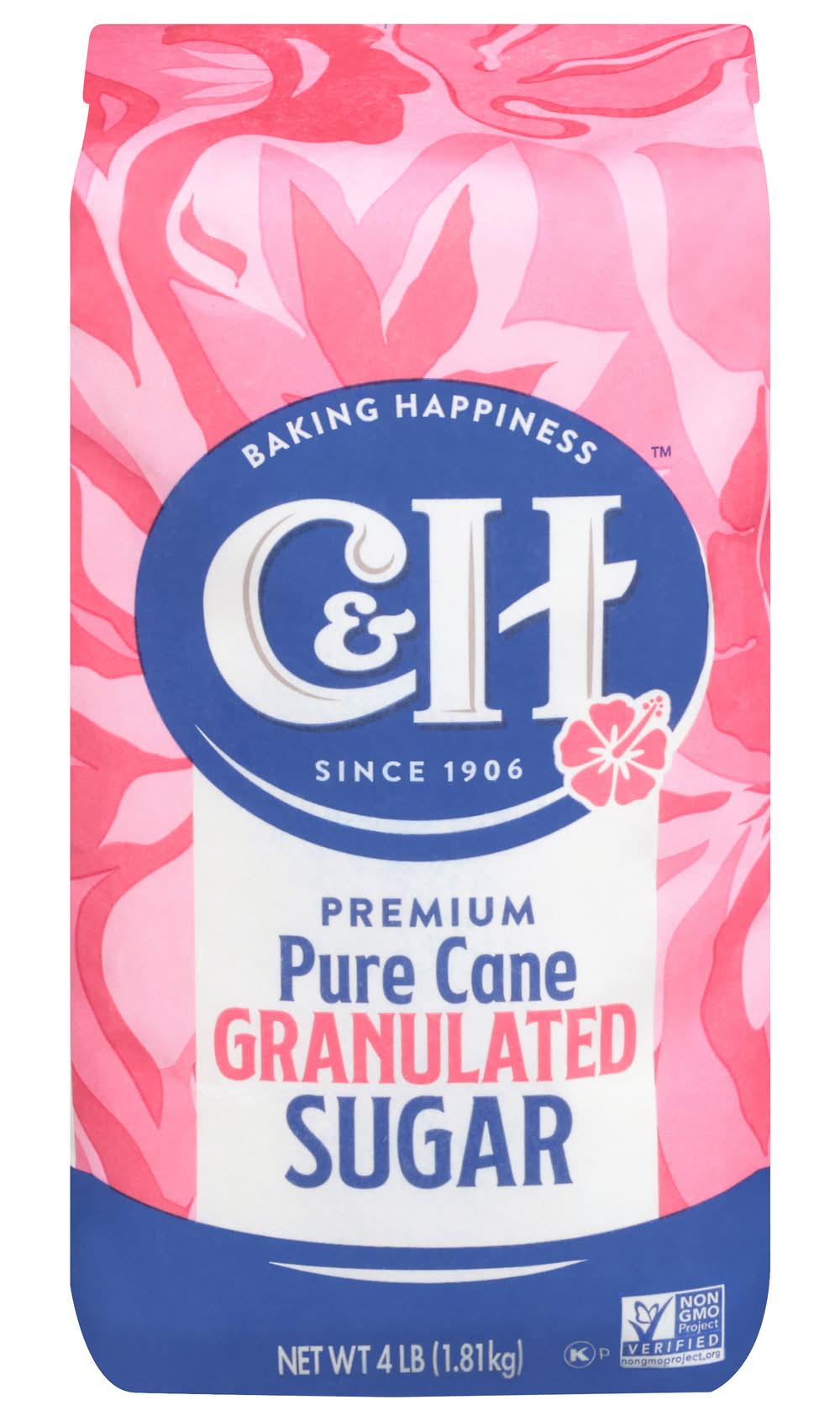 C&H Baking Happiness Premium Pure Cane Granulated White Sugar (4 lbs)