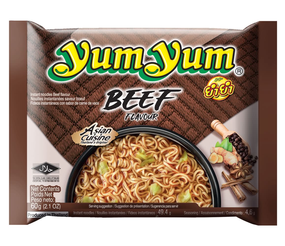Yum Yum - Nouilles instantanées, bœuf (60g)
