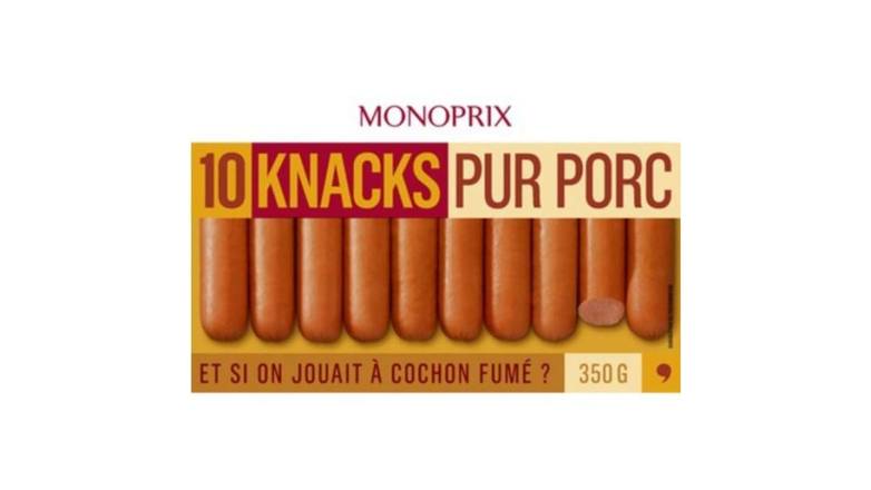 Monoprix - Knacks pur porc saucisses