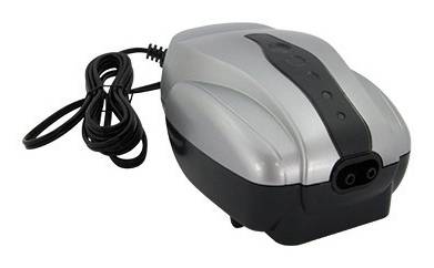 Fins First Air Pump 10 Gallon, Black-Grey
