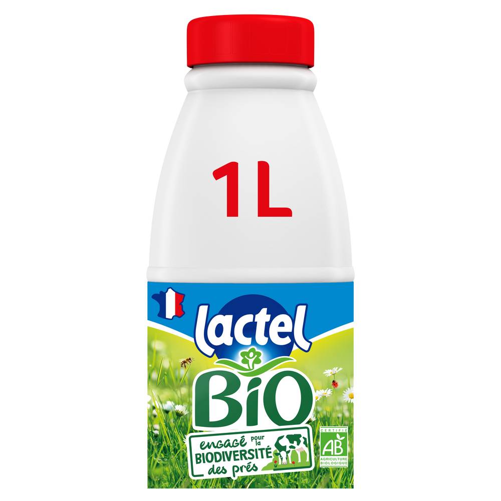 Lactel - Lait bio engagé entier uht (1L)