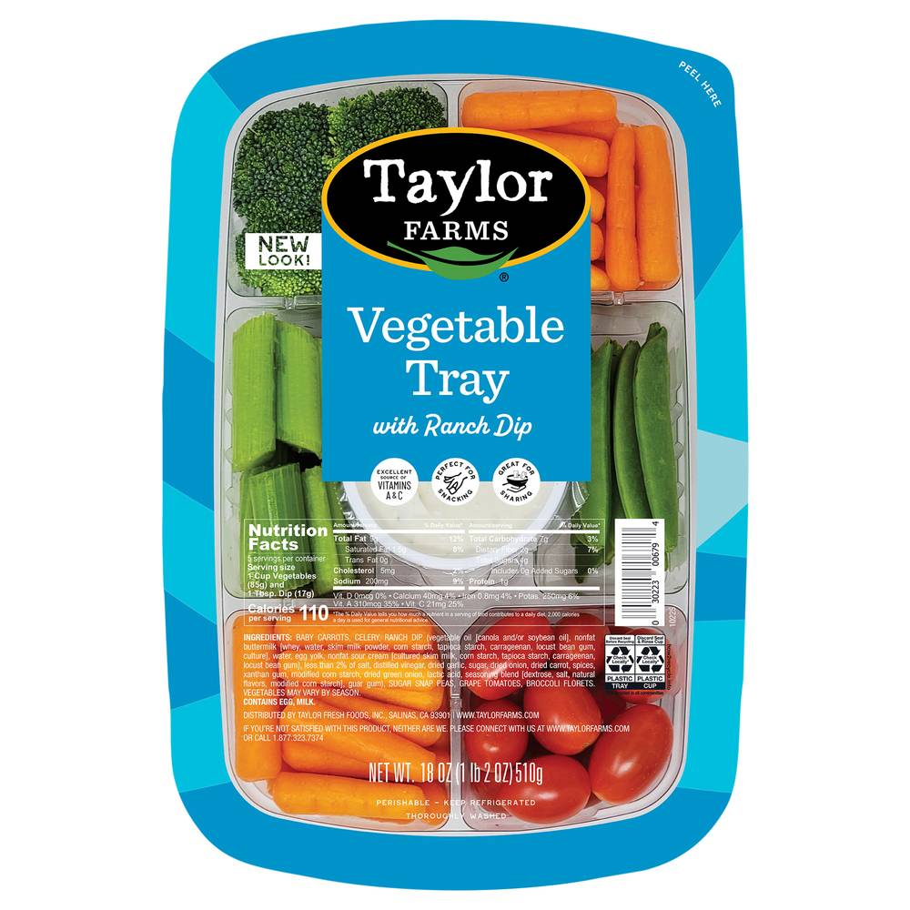 Taylor Farms Vegetable Tray With Ranch Dip (18 oz)