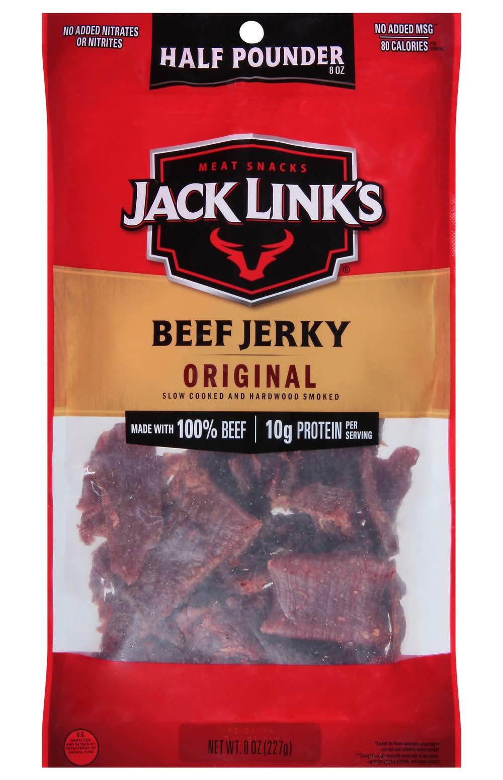 Jack Link's Original Jerky Half Pounder, Beef (8 oz)