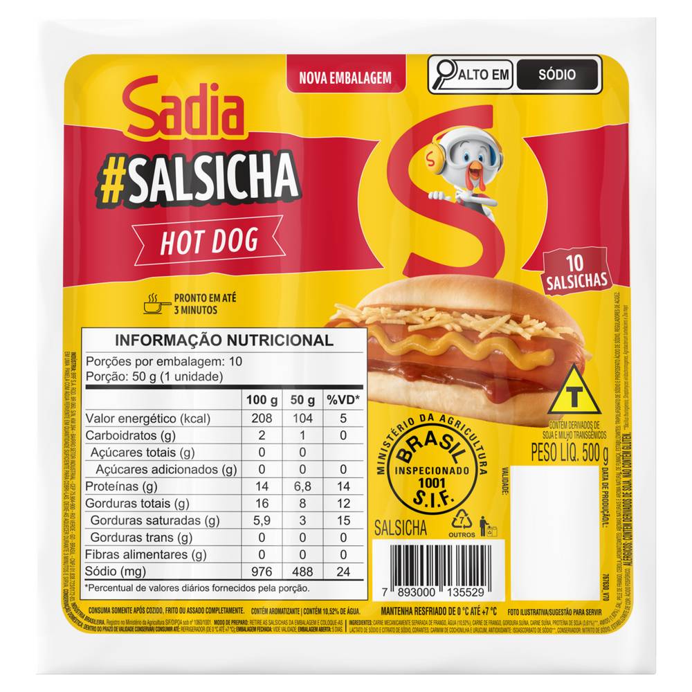 Sadia salsicha hot dog (500 g)