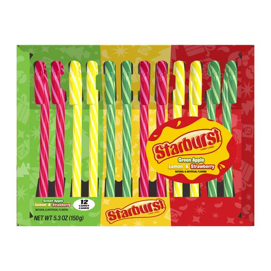 Starbursts Spangler Candy Canes - 12 ct