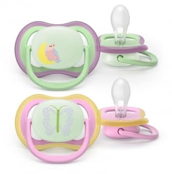 Chupete de silicona anatómico ultra air nighttime Philips Avent 2 ud.