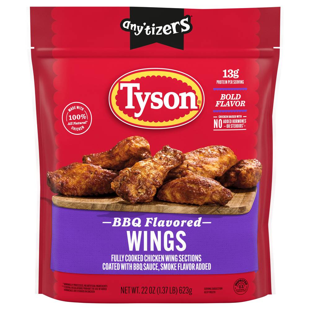 Tyson Any'tizers Honey Bbq Seasoned Wings (1.38 lbs)