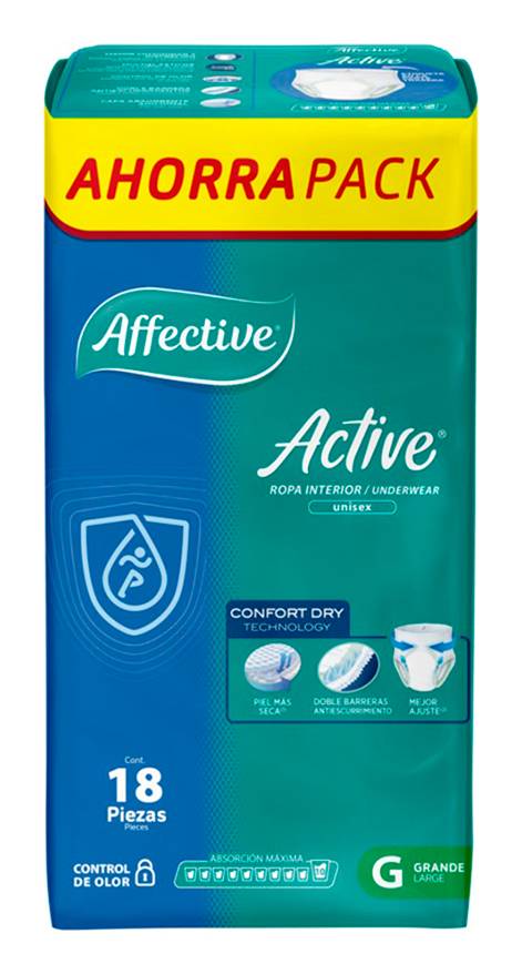 Affective · Active ropa interior desechable, G (18 un)