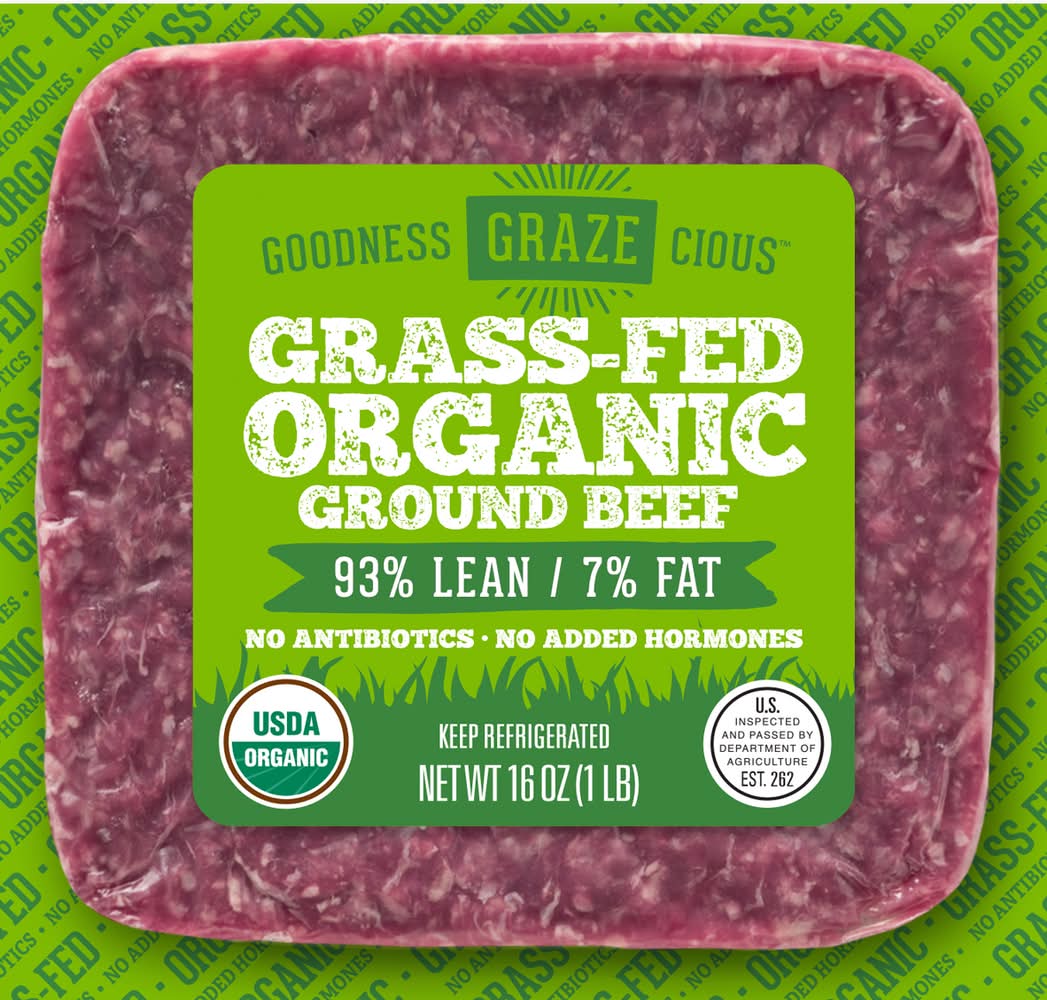 Goodness Grazecious Grass Fed Organic Ground Beef (16 oz)