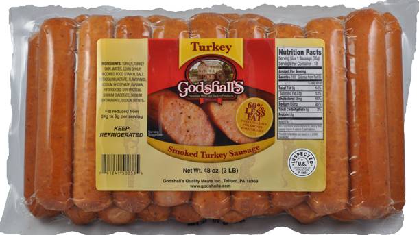 Godshalls - Halal Turkey Franks - 3 lbs (4 Units per Case)