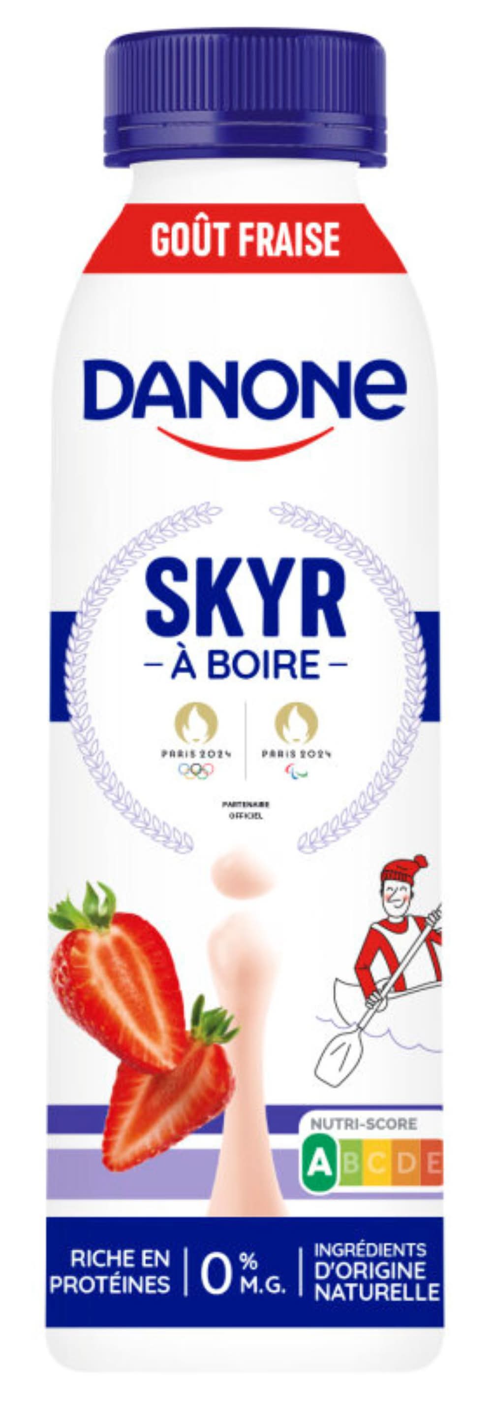 Danone - Skyr yaourt à boire 0% mg, fraise (270g)