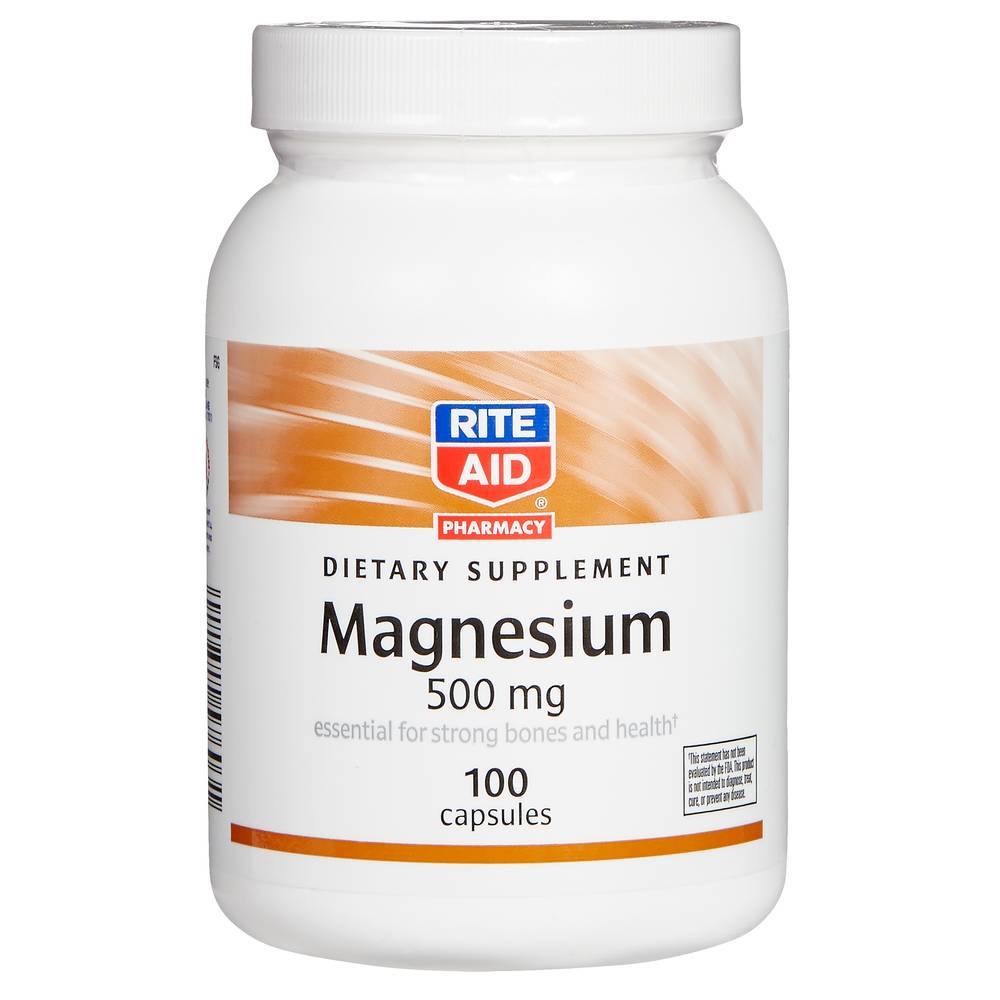 Rite Aid Magnesium Capsules 500mg (100 ct)