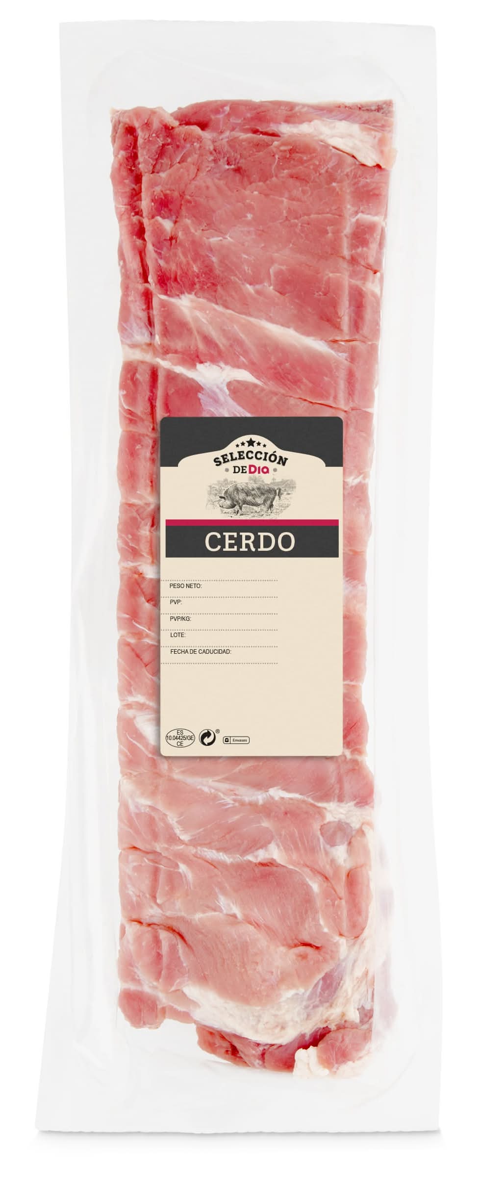 Tira De Costilla De Cerdo Selección De Dia Bolsa 900 G Aprox.