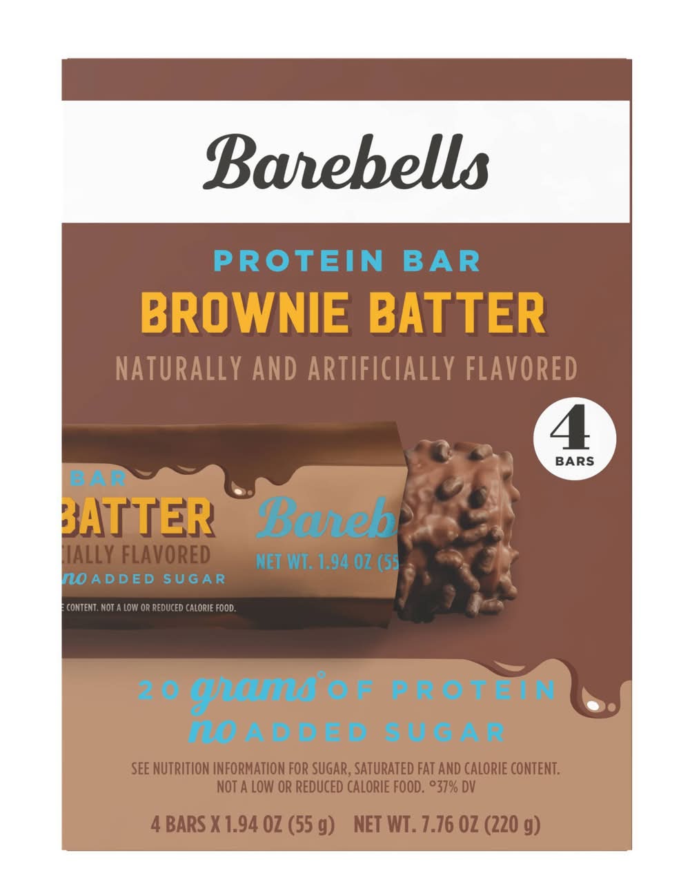 Barebells Brownie Batter Nutrition Protein Bars - 20g Protein - 7.76oz/4pk