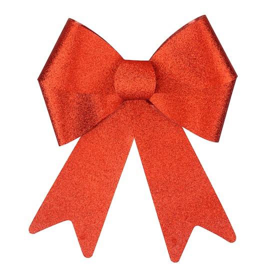 Celebrate It Glittery Christmas Bow, 34.3cm x 45.7cm, Red